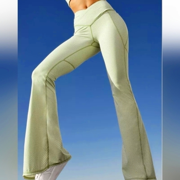Fabletics Pants - Fabletics High Waisted Crossover Flair Leggings